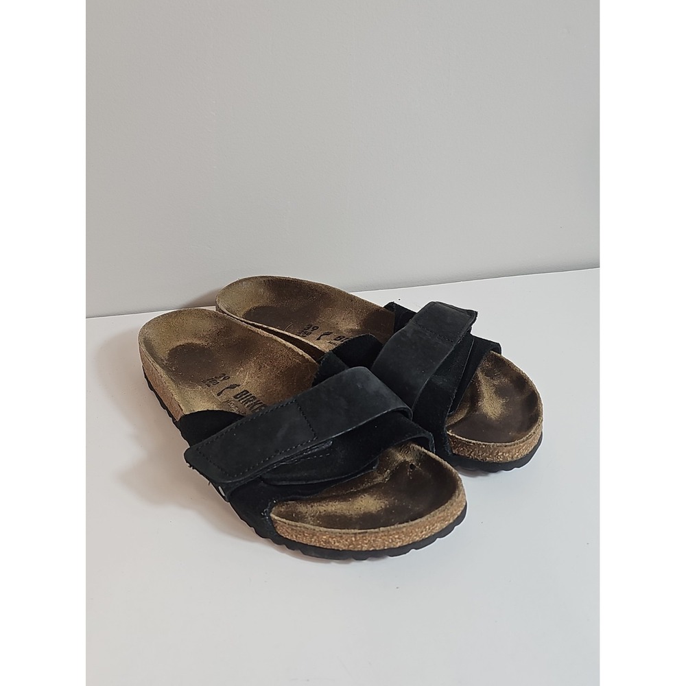 Birkenstock Womens Size 39 Oita Suede Leather Sandals Modern Black